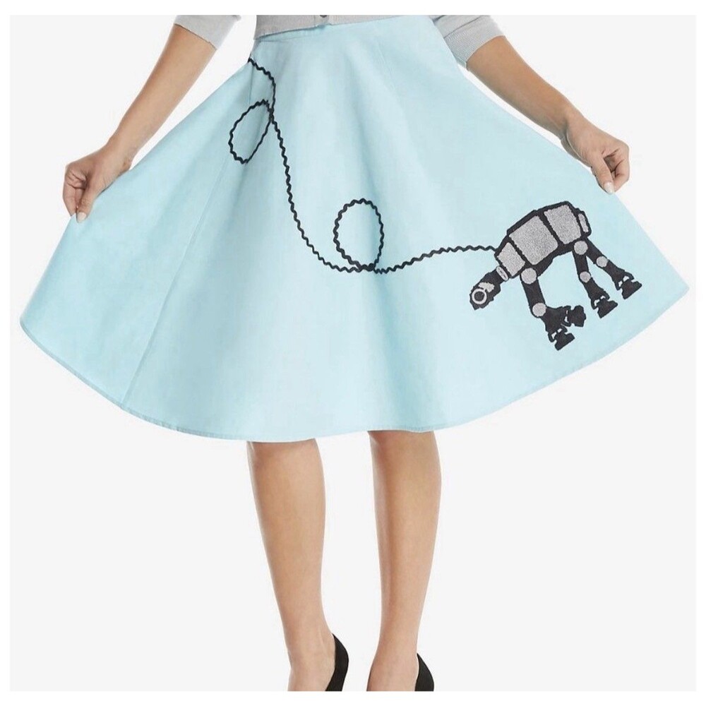 Her Universe Star Wars AT-AT Walker Blue Poodle Flared Skirt XL